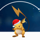Un Raichu con gorro de Papá Noel. Imagen: Reddit